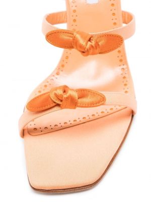 Sandály Manolo Blahnik oranžové