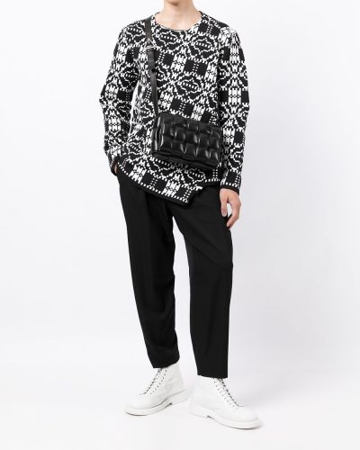 Jersey de punto de tela jersey con estampado geométrico Comme Des Garçons Homme Plus negro