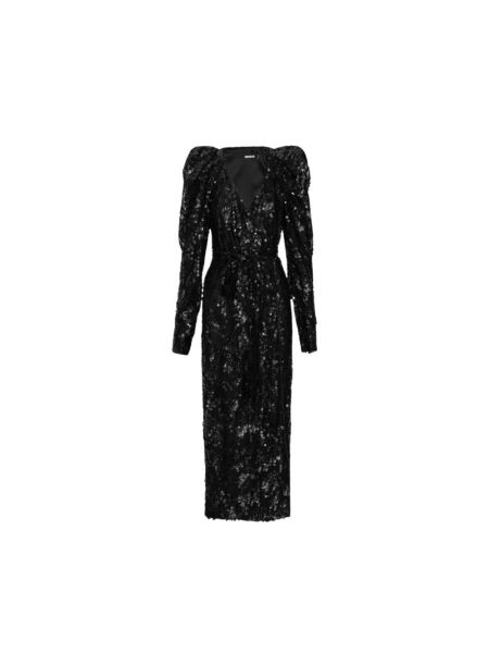 Sukienka z cekinami z dekoltem w serek Rotate Birger Christensen czarna