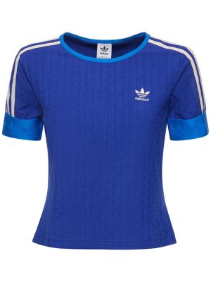 T-shirt in maglia Adidas Originals blu
