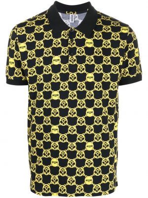 Poloskjorte med print Moschino svart