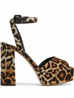 Leopard trykt sandaler med reim Giuseppe Zanotti brun