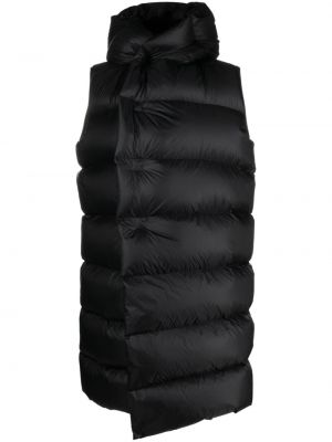 Péřová vesta s kapucí Rick Owens černá