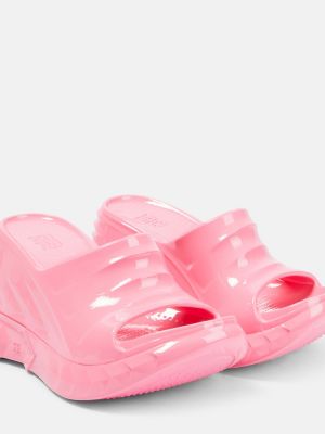Sandały na koturnie Givenchy różowe