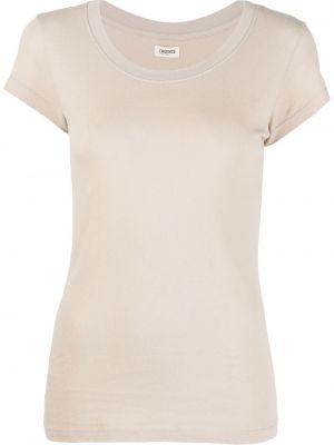 Figurbetonte t-shirt mit rundem ausschnitt L'agence pink