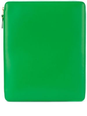 Clutch somiņa ar rāvējslēdzēju Comme Des Garçons Wallet zaļš