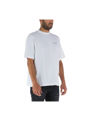 Camiseta de algodón con estampado Marcelo Burlon blanco