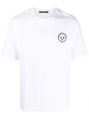 Тениска с принт с кръгло деколте 10 Corso Como бяло