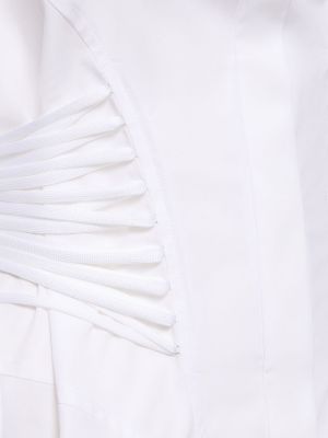 Pamučna uska košulja Mugler bijela