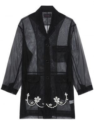 Květinový kabát Simone Rocha černý