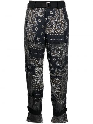 Nohavice s potlačou s paisley vzorom Sacai