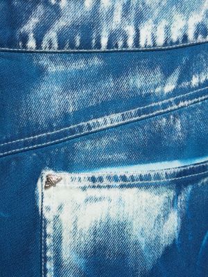 Jeans effet usé à imprimé Mithridate bleu