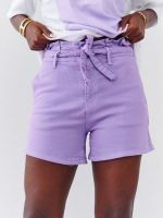 Фіолетові жіночі джинсові шорти