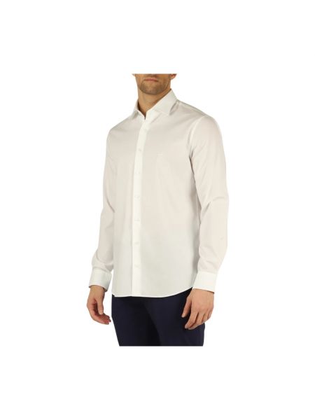 Camisa con bordado slim fit de algodón Michael Kors blanco