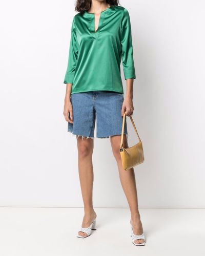Blusa con escote v Le Petite Robe Di Chiara Boni verde