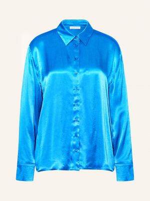 Атласная блузка Mrs & Hugs синяя