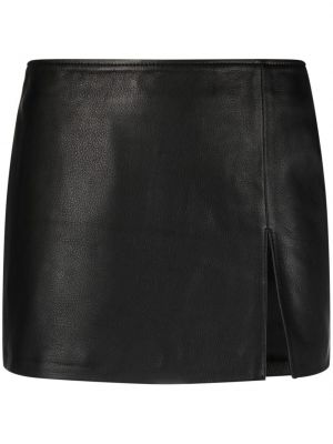 Kožená sukně Manokhi černé