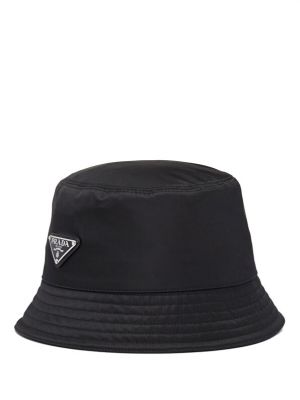 Нейлоновая шляпа Prada черная