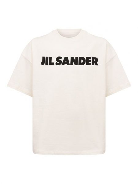 Хлопковая футболка Jil Sander белая