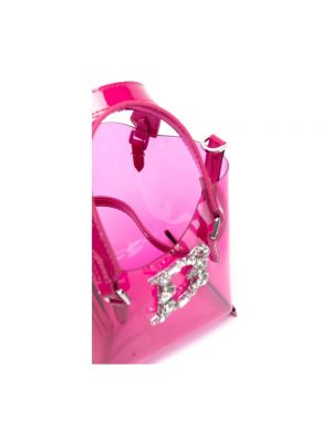 Bolso shopper transparente de cristal Dsquared2 rosa