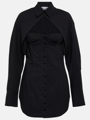 Mini vestido de algodón The Attico negro