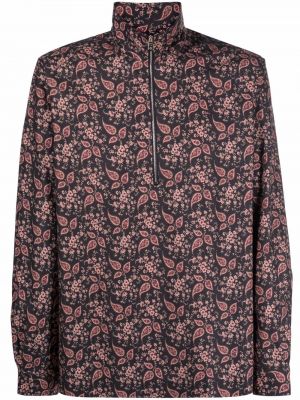 Paisley trykt zip skjorte Paul Smith svart