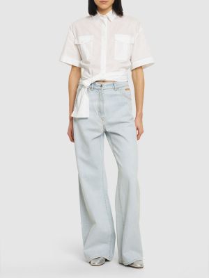 Jeansy bawełniane relaxed fit Msgm