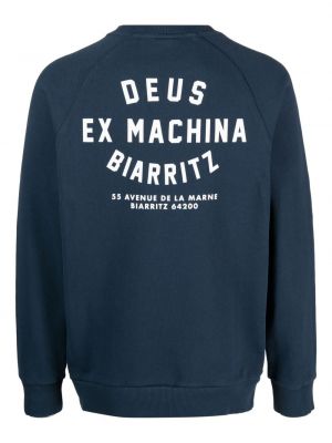 Bavlněná mikina Deus Ex Machina modrá