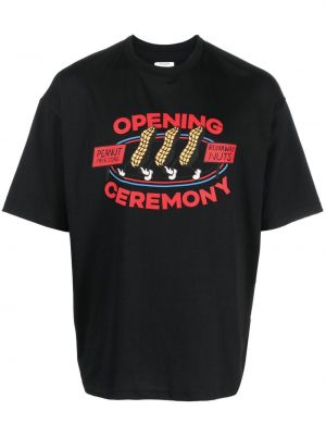 Kokvilnas t-krekls Opening Ceremony melns