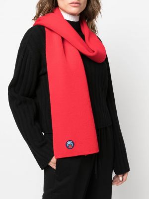 Echarpe en tricot Yves Salomon rouge
