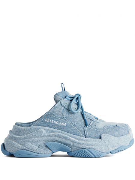 Sneakerși Balenciaga Triple S albastru