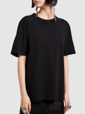 Bavlnené tričko Saint Laurent čierna