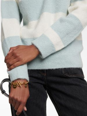Pruhovaný vlnený sveter z alpaky A.p.c. modrá