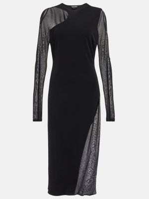 Платье миди из джерси Tom Ford черное