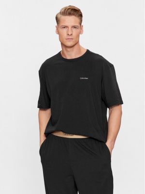 Voľné priliehavé pyžamo Calvin Klein Underwear čierna