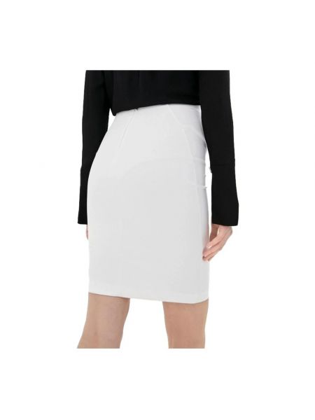 Mini falda con cremallera de algodón Patrizia Pepe blanco