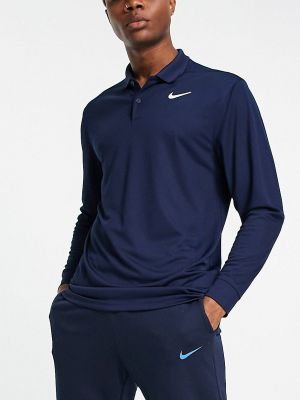 Поло с длинным рукавом Nike синее