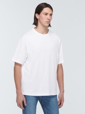 Памучна тениска от джърси Acne Studios бяло