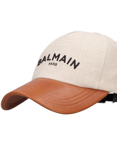 Șapcă din piele Balmain