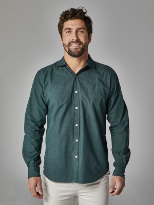 Camisa slim fit Altonadock verde