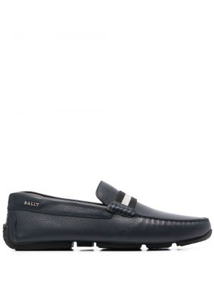 Skinn loafers Bally blå