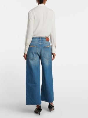 High waist jeans ausgestellt Valentino blau