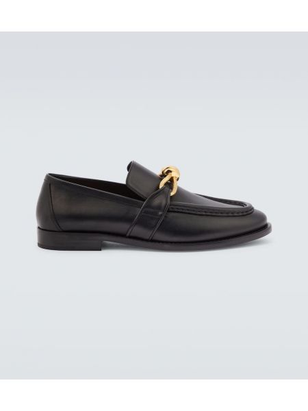 Loafers i läder Bottega Veneta svart