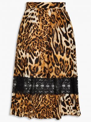 Леопардовая юбка миди с принтом с животным принтом Boutique Moschino
