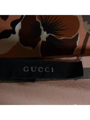 Bufanda de seda Gucci Vintage marrón