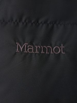 Péřová bunda z nylonu Marmot černá
