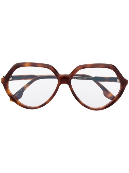 Victoria Beckham Eyewear lunettes de vue à effet écaille de tortue - Marron
