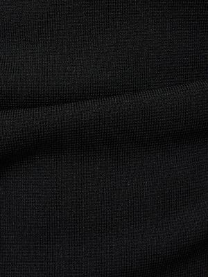 Viskózové dlouhé šaty s výrezom na chrbte Matteau čierna