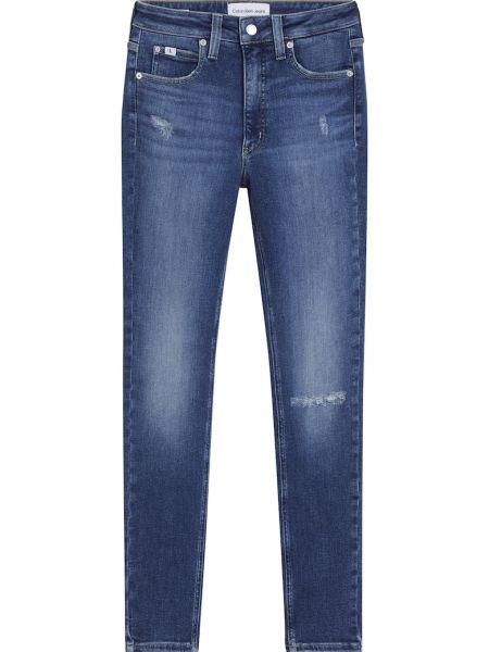 Джинсы скинни с потертостями Calvin Klein Jeans синие