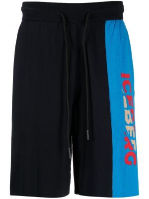 Pantalones cortos deportivos de punto Iceberg azul